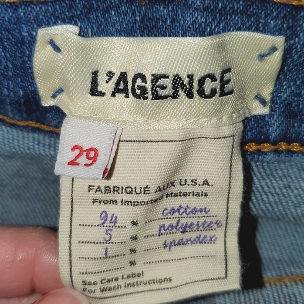 L'AGENCE Ryland Denim Shorts Size 29 - Picture 4 of 8